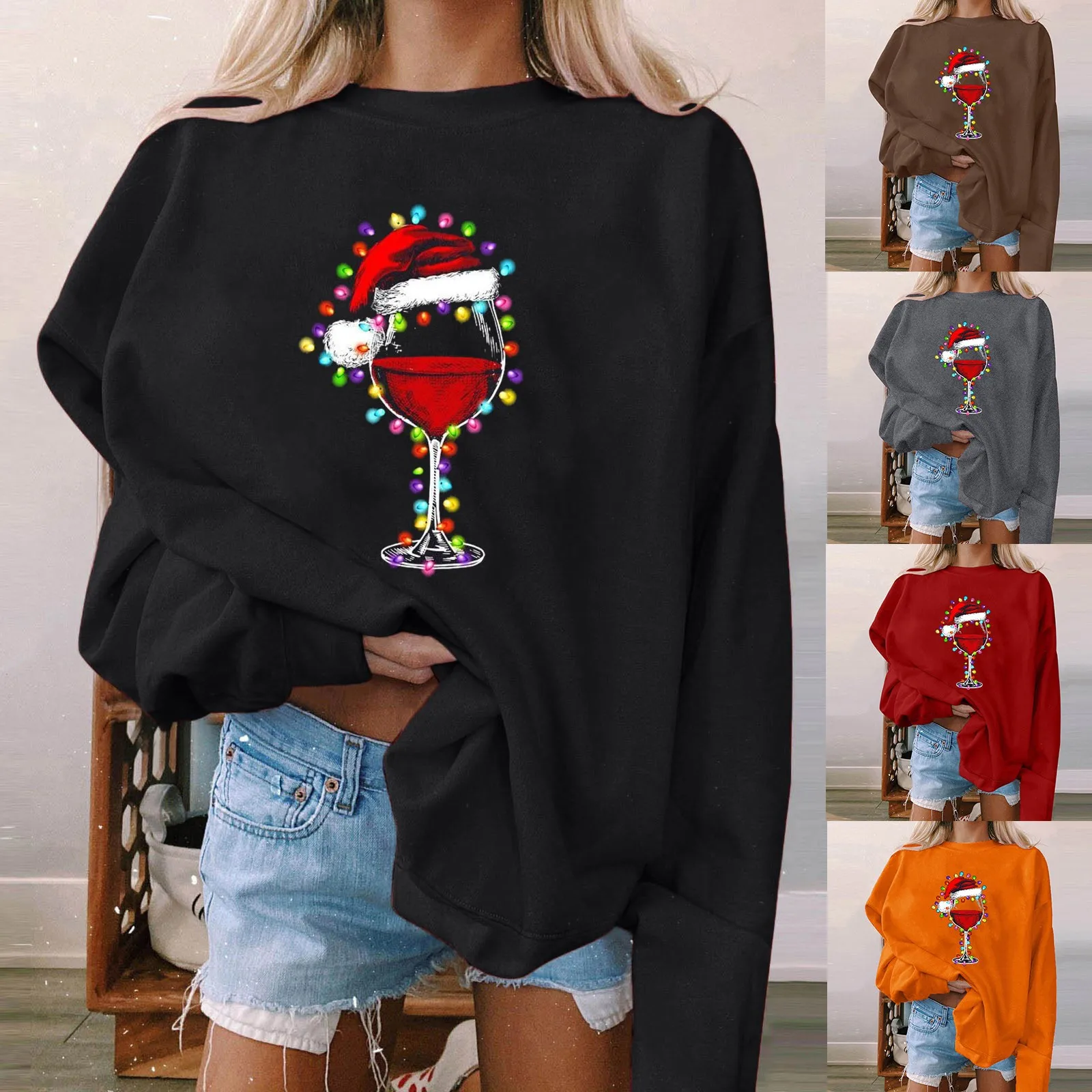 

Winged Tops Women Tops For Womens Oversized Pullover Long Sleeve Sweatshirt Hoodie Sweater Asymmetrical Snap up Fleece Women