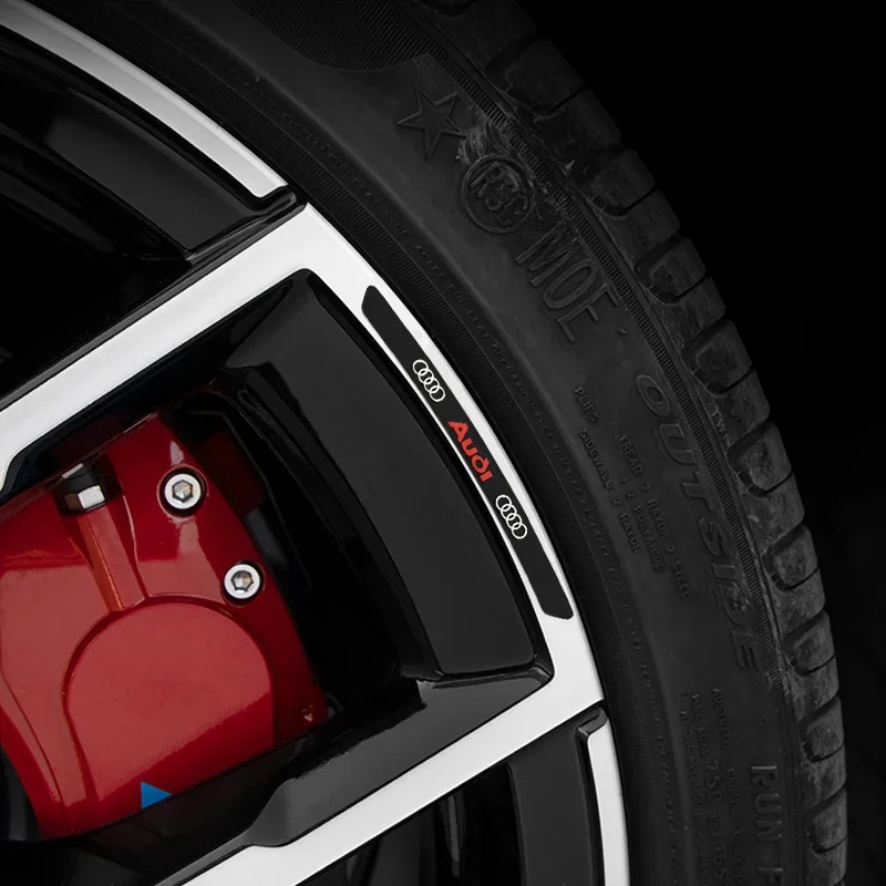Украшения на колесах ступицы наклейки для Audi A4 B5 B6 A3 8P 8V 8L A5 A6 C6 C5 A1 A7 A8 Q2 TT RS3 RS4
