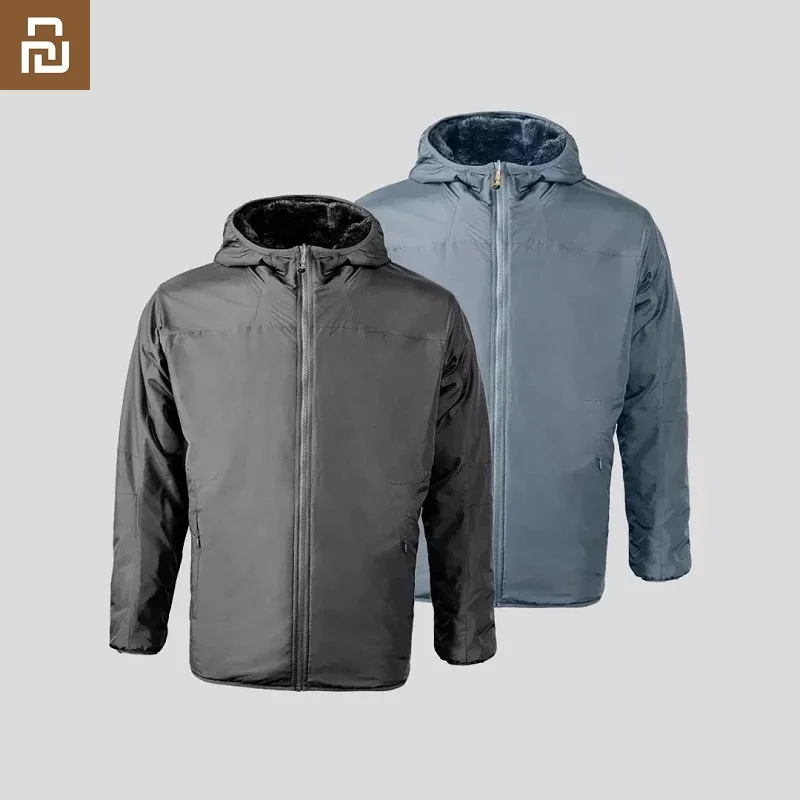 

New Youpin SKAH Double-Side Wearing Winter Warm Coat Windproof Waterproof Warm Jacket For Man With Hat Leisure Wiinter Coat