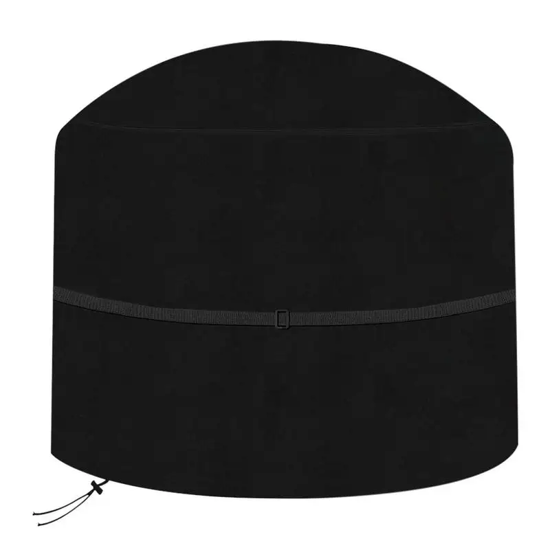 

Round Fire Pit Cover 210D Waterproof Outdoor Fire Pit Cover For Propane Fire Pits Weather-Resistant Black Heavy Duty Oxford