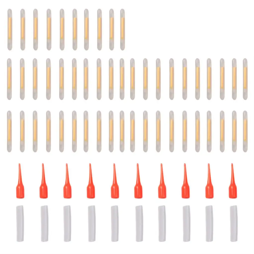 50 шт. поплавки для рыбалки мини-светящиеся палочки краппи терминальные снасти