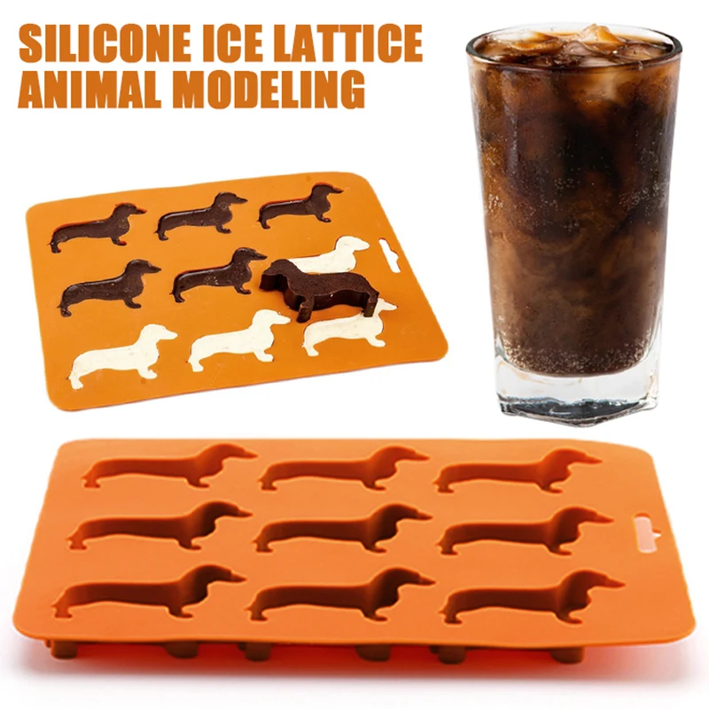 

Silicone Dachshund Puppy Shaped Ice Cube Chocolate Cookie Mold DIY Kitchen Creative Home Ice Tray Kitchen Tools Dropshipping