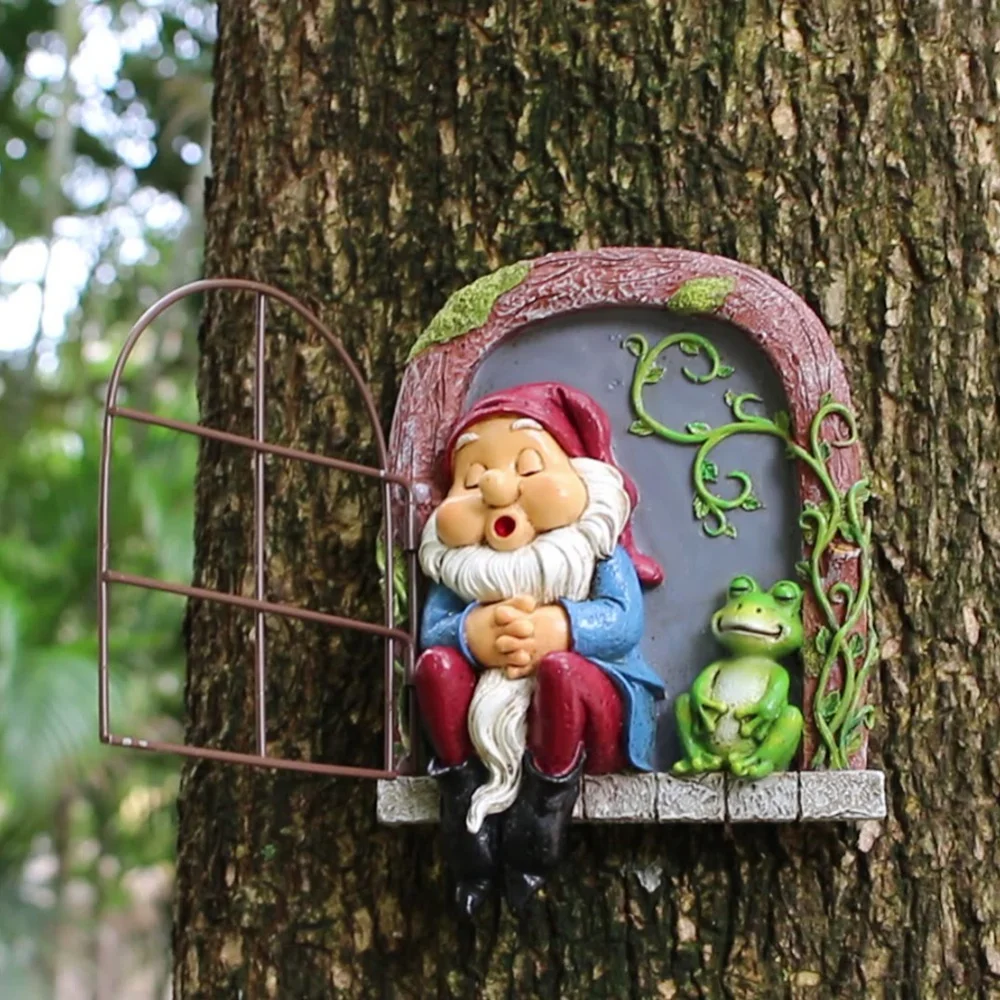 

Outdoor Landscape Decoration Dwarf Tree Hanging Interesting Garden Decoration Dwarf Resin Dwarf Window Sleeping Dwarf