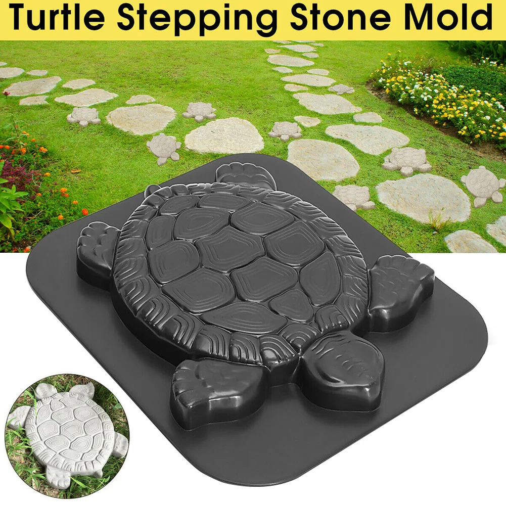 

Reusable Concrete Cement Road ABS Turtle Shape Manual Stepping Stone Garden Decor Landscape Paving Mold Driveway Outdoor Tool