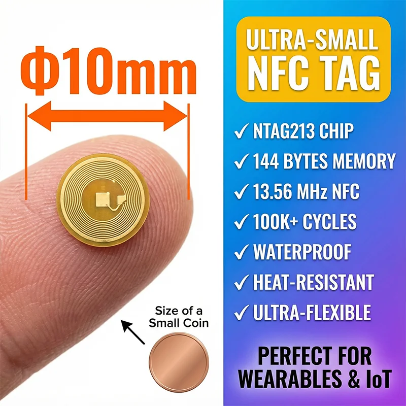 

RFID NFC метки NXP NFC213 10мм