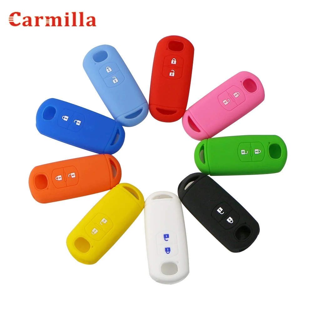 

Silicone Car Remote Key Case Cover for Mazda 2 3 6 Axela Atenza CX-3 CX-5 CX5 CX-7 CX-9 2014 2015 2016 2017 2018 Smart 2 Buttons