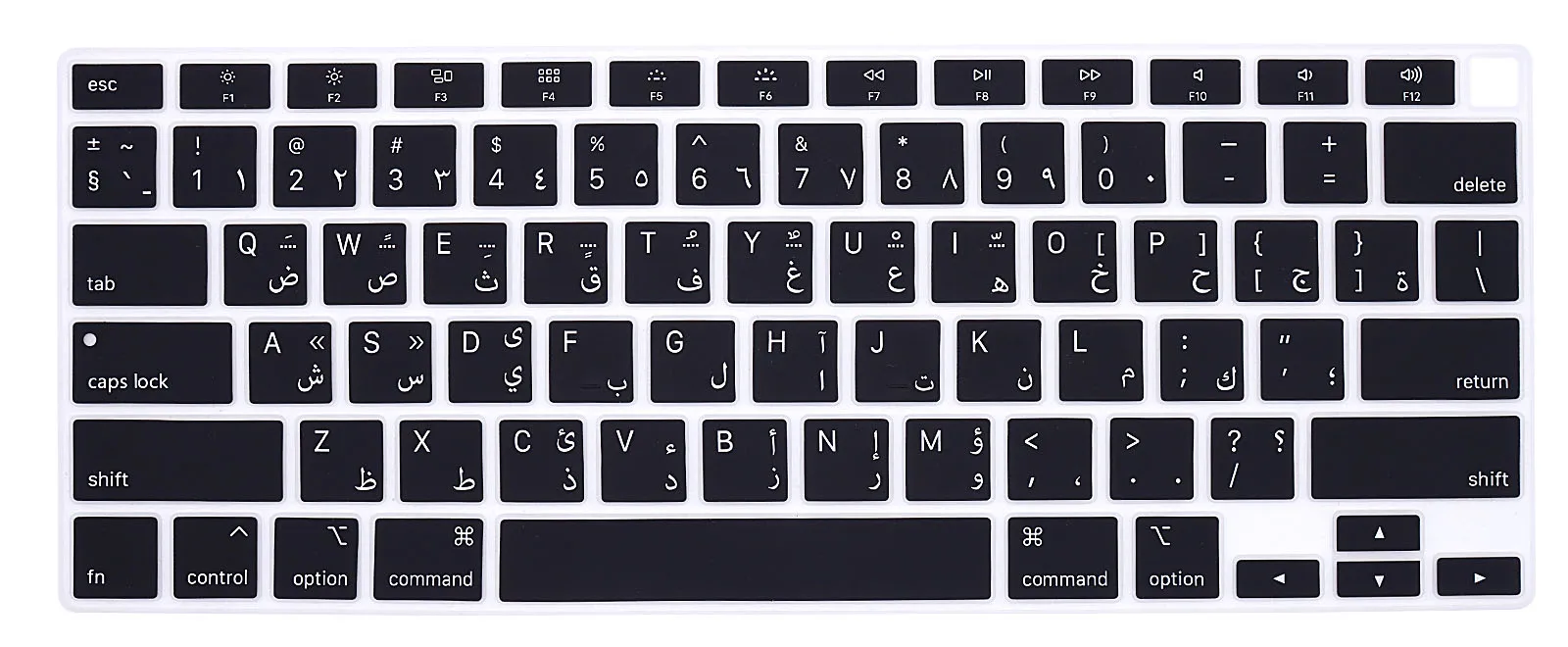 Арабский язык для 2020 MacBook Air 13 дюймов A2337 M1 зажим и A2179 с Touch ID силиконовый чехол