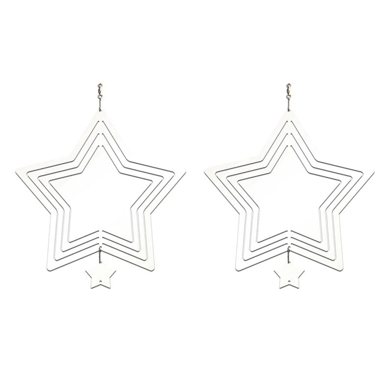 

2 Pack 10Inch 3D Sublimation Wind Spinner Blanks Wind Powered Kinetic Sculpture Blanks Wind Spinners