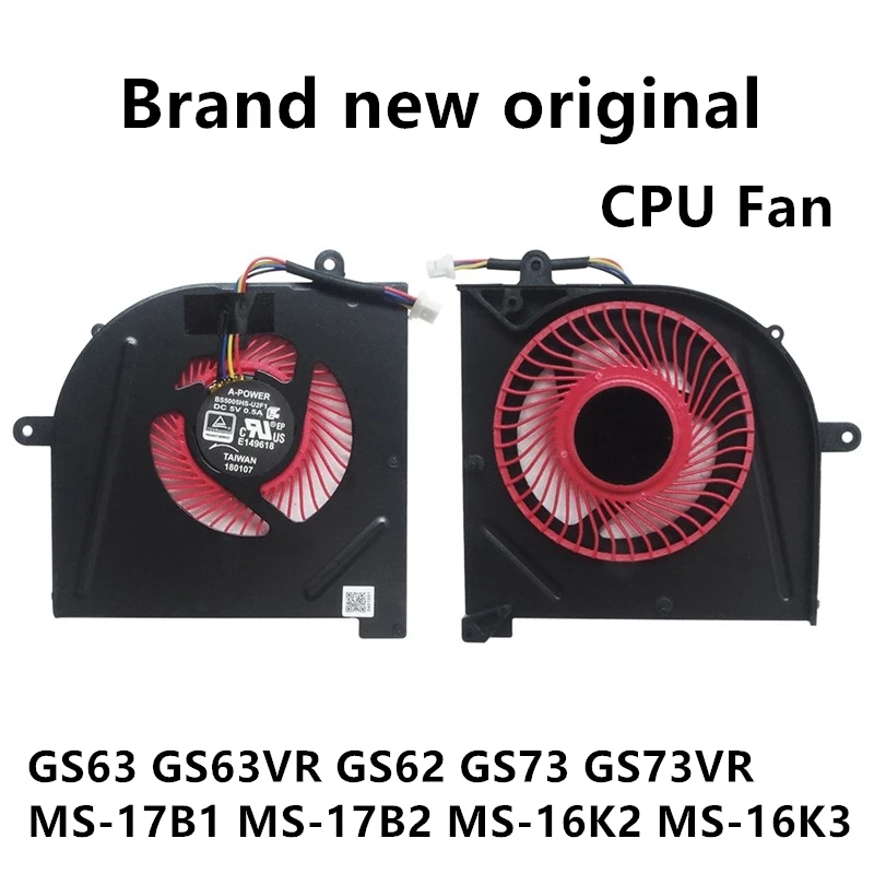

Новый оригинальный вентилятор охлаждения ЦП для ноутбука MSI GS63 GS63VR GS62 GS73 GS73VR