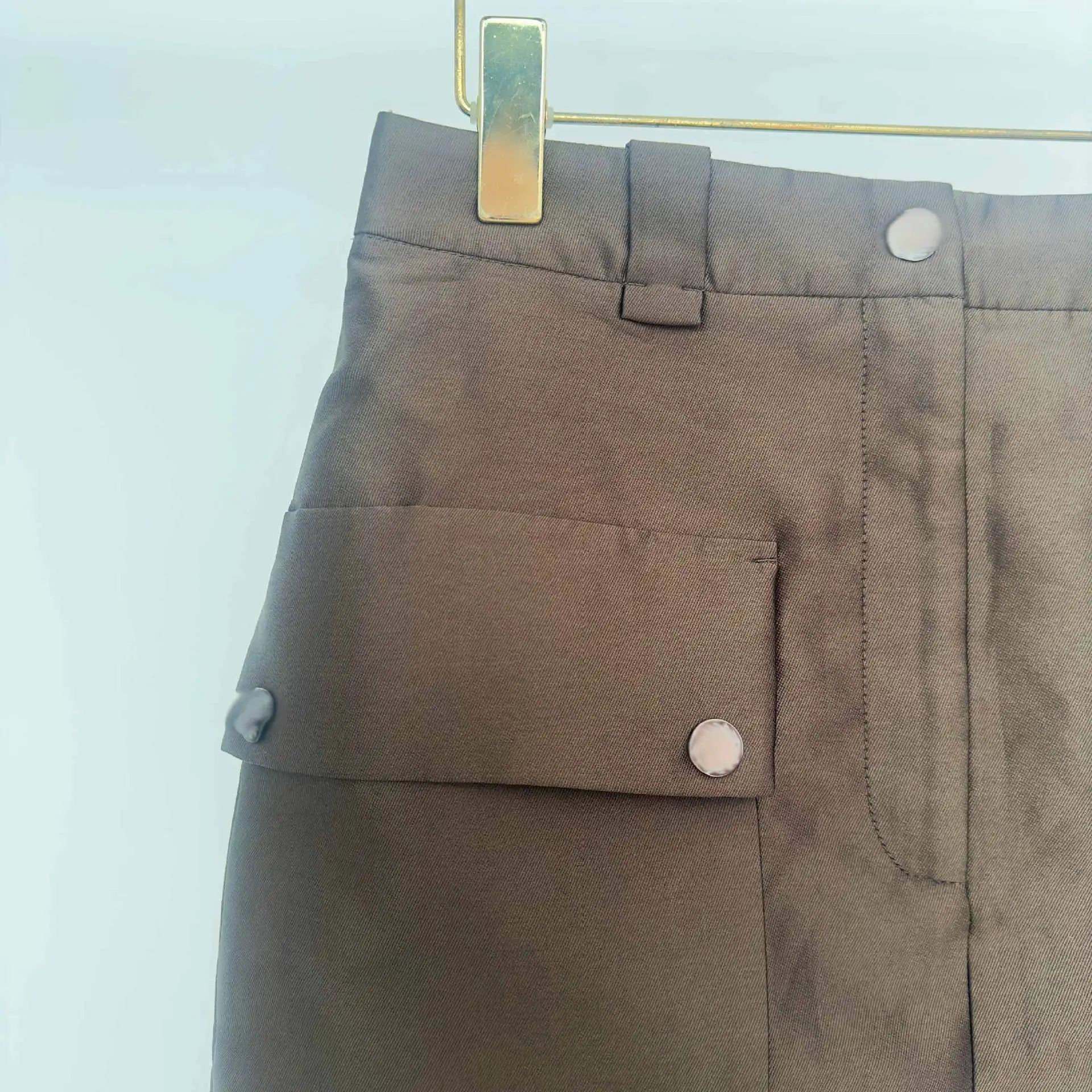 

Women Mini Skirt Pocket Slim Casual Jupe