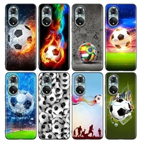 phone case for honor 8x 9s 9a 9c 9x lite play 9a 50 10 20 30 pro 30i 20s6 15 soft silicone cover fire football soccer ball