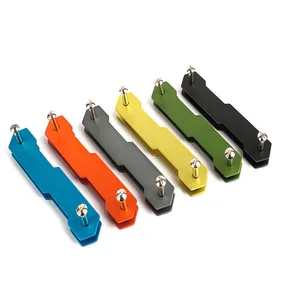 3 Pcs Key Holder for   Aluminum Alloy Key Organizer Holder Flexible Case Pouch Bag Keychain Portable Clip Wallet