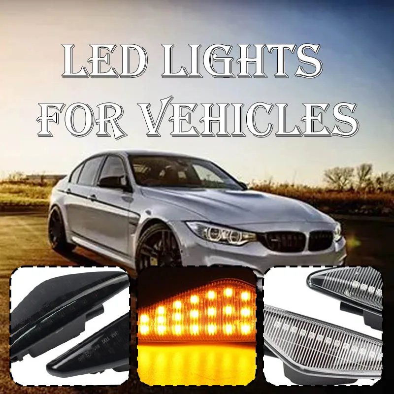 

Mayitr 2pcs LED Side Marker Light Brand New Smoke Lens Front Left Right Yellow Light For BMW X3 F25 X5 E70 X6 E71 E72 2011-2017