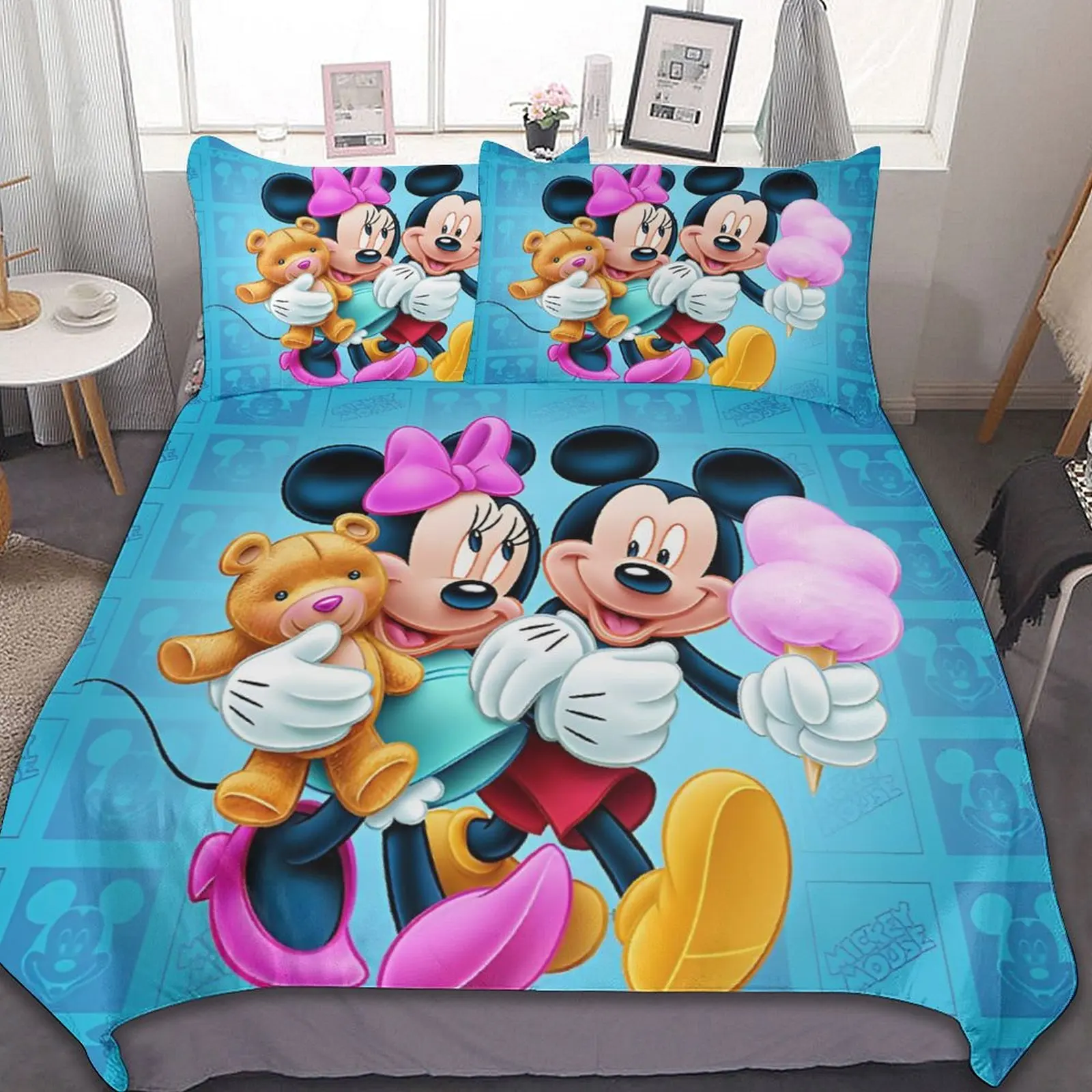 

Mouse Quilt Disney Bedding Set Mickey Duvet Cover Minnie Comforter Pillow Case Bedclothes Children Kid Boy Bed Bedroom Sets