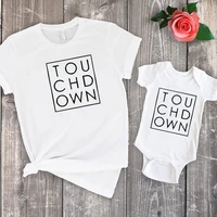 football mom family matching clothes 2022 funny football mom and baby print tshirts touchdown big sister family clothing