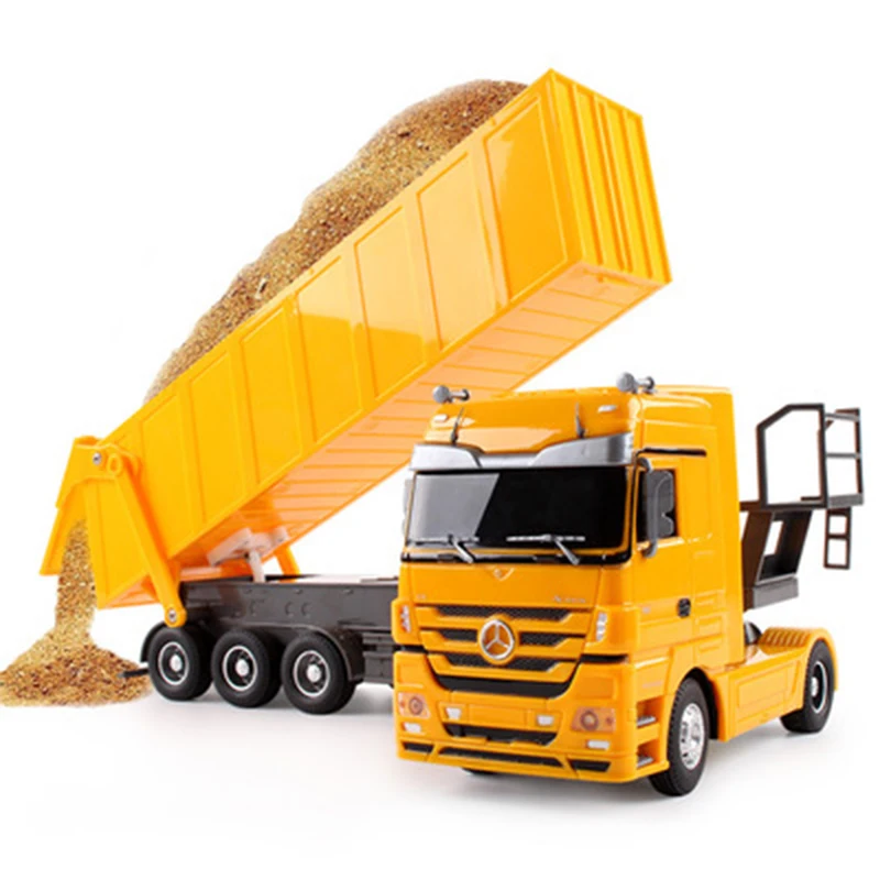 

RC Truck 2.4G RC Dumper Truck Remote Control Engineering Container Vehicle Tip Lorry Auto Lift Car With Light&Sound Toy Gift