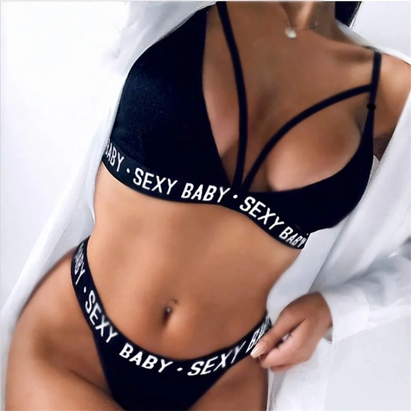 

New Arrival Three-Piece Letter Bikini Swimsuit Set - Minimalist And Fashionable Swiming Suit Women Clothing