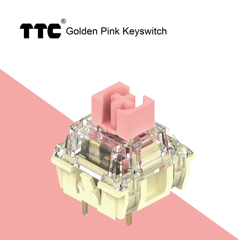 TTC الذهب الوردي التبديل الميكانيكية لوحة المفاتيح التبديل الاتصال 3pin 100 مليون يعيش ل الكرز Gateron MX التبديل لوحة المفاتيح GK61