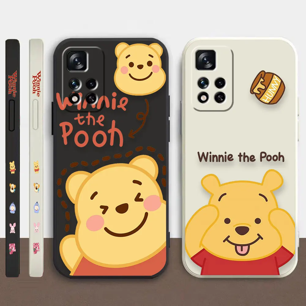 

Case For Redmi Note 12 11 11T 11R 11E 10 9 8 7 7S PRO PLUS 4G 5G Simple Liquid silicone Case Anime Winnie Pooh And Piglet