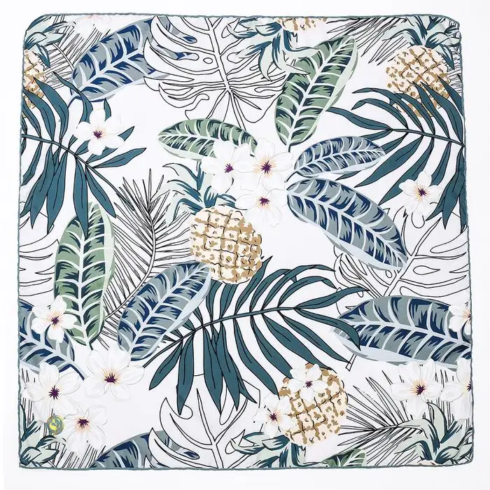 

WOMEN HIJAB TWİLL SCARF KERCHIEF PINEAPPLE