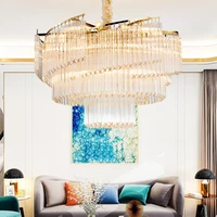 modern luxury crystal chandelier living room lamp simple atmosphere dining room round bedroom lighting