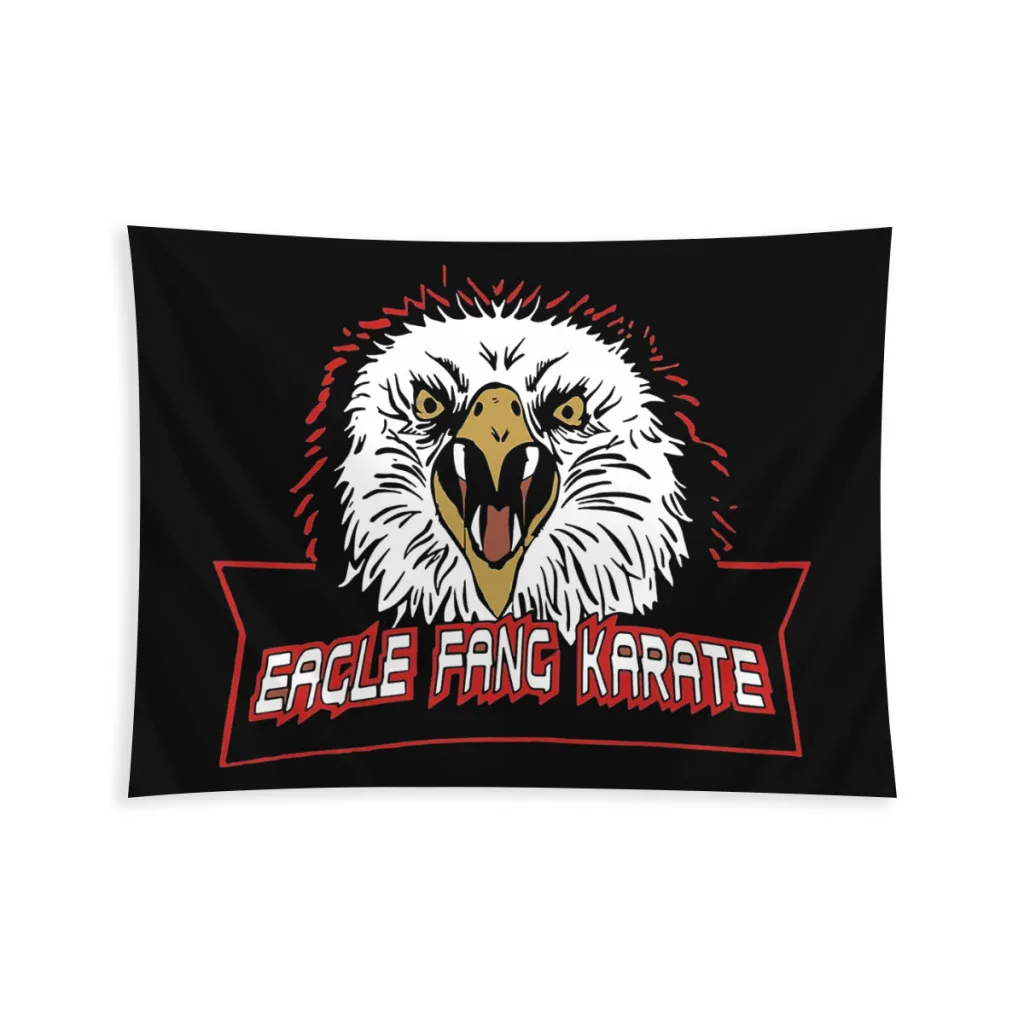 

Eagle Fang Karate Logo Home Tapestry Cobra Kai Amanda TV Background Hanging Blanket Room Arts Decor Aesthetic Gobelin