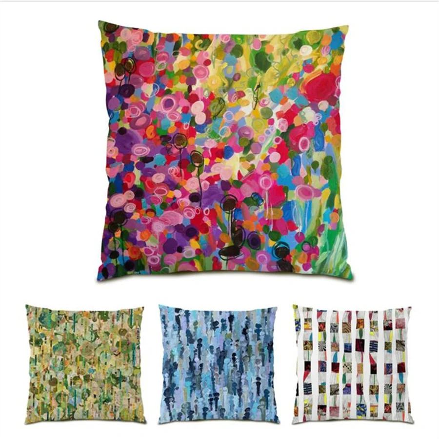 

Floral Leaves Pattern Pillowcase Velvet Sofa Decorative Pillow Cases Comfortable Home Polyester Linen Cushion Covers 45x45 E0238