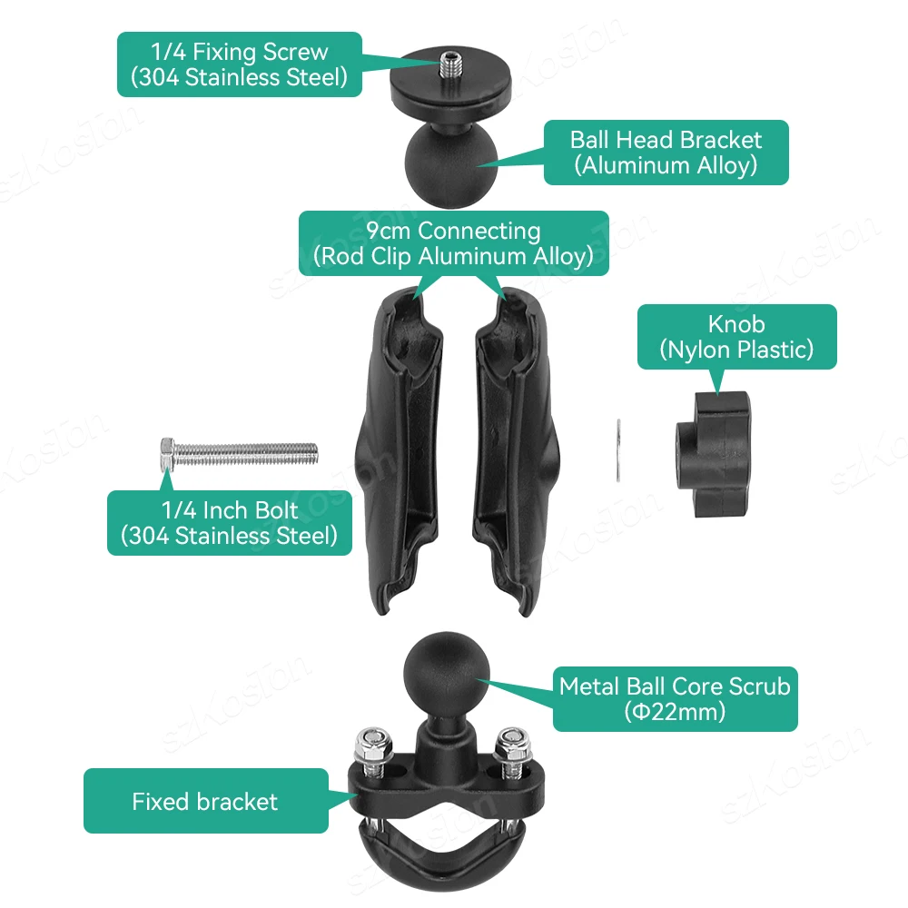 Кронштейн на руль велосипеда для Insta360 X4 GoPro 13 12 11 10 DJI Osmo Action 4