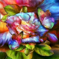gatyztory diy painting by numbers for adults colorful rose picture by numbers handpainted oil painting for home decors crafts ki