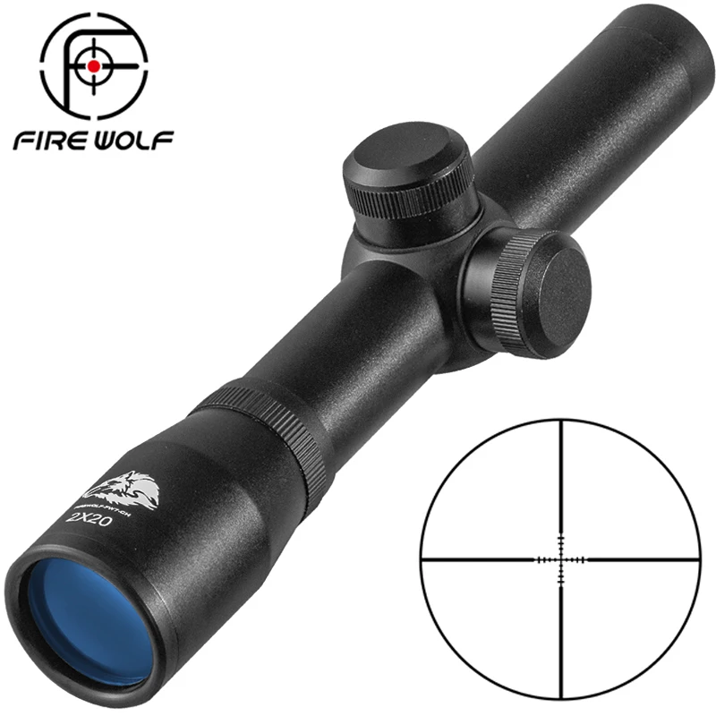 FIRE WOLF 2X20 Scope Rapid Target Acquisition Hunting Rifle Scopes Mil-dot Optical Sight Mobile Size Pocket Scope Sight