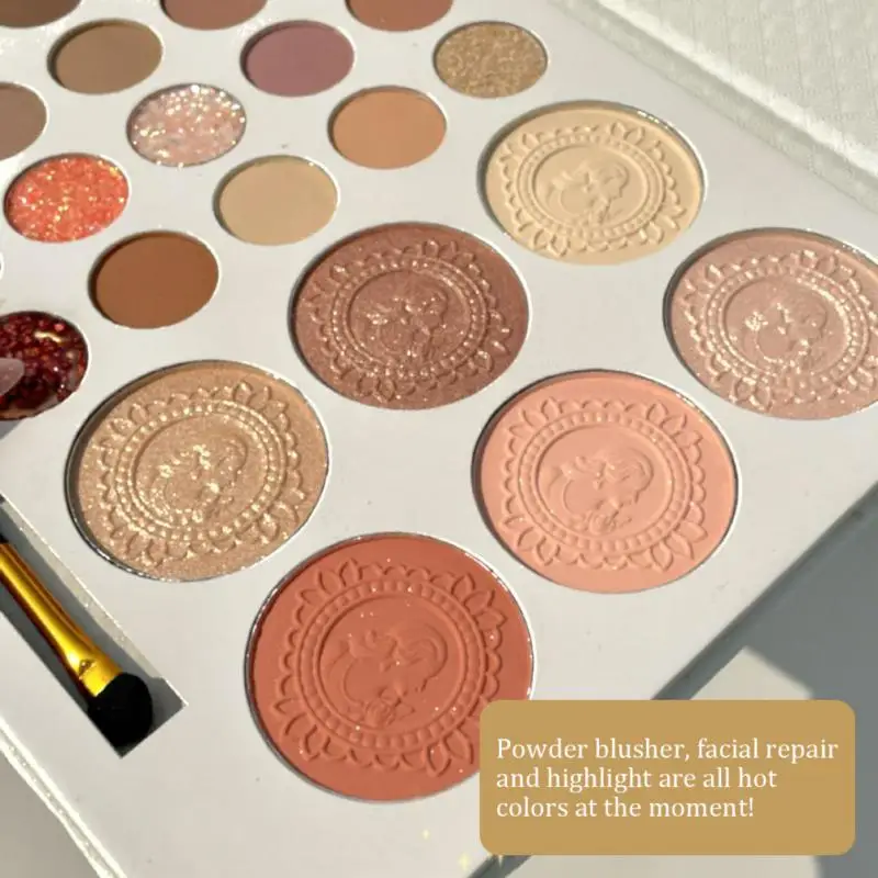 

Matte Shimmer Eyeshadow Palette Pearlescent Highlighter Contour Blusher Waterproof Lasting Earth Color Makeup Eyes Cosmetics