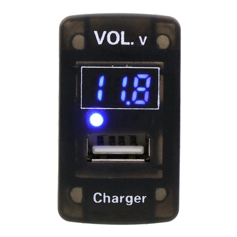 

USB Charger DC12V 5V 2.1A Socket Car Led Digital Voltage Display Voltage Meter Battery Monitor For HONDA