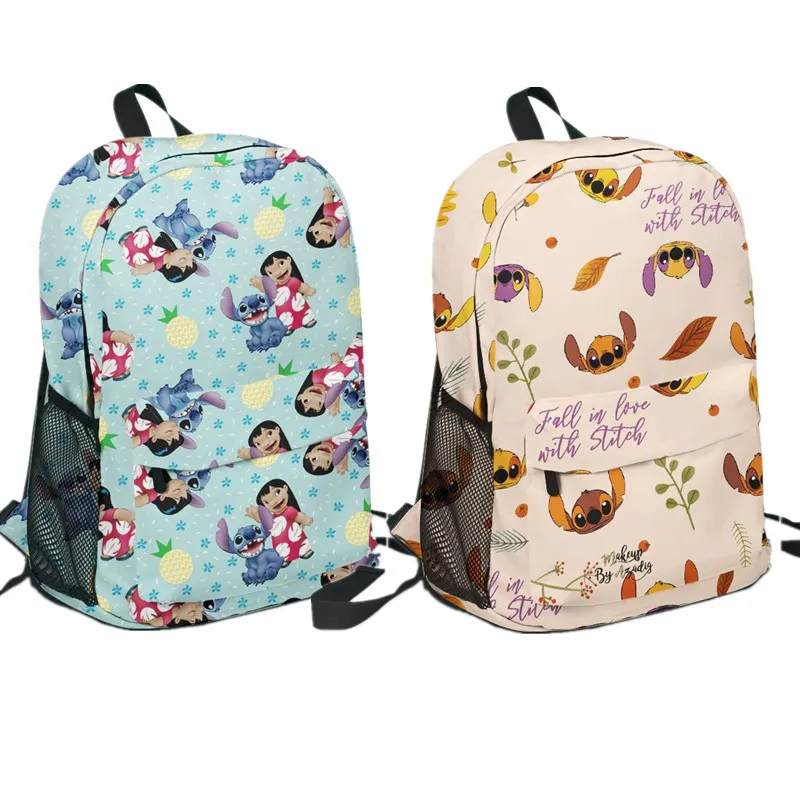 

44*27*12cm Kawaii Disney Lilo & Stitch Boy Girl Kids School Book Bags Bagpack Teenagers Schoolbags Canvas Travel Laptop Backpack