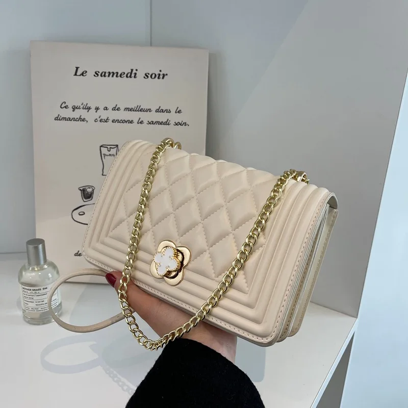 

This year's popular small bag women's 2022new summer fashion rhombus chain bag shoulder diagonal luxury texture small square bag