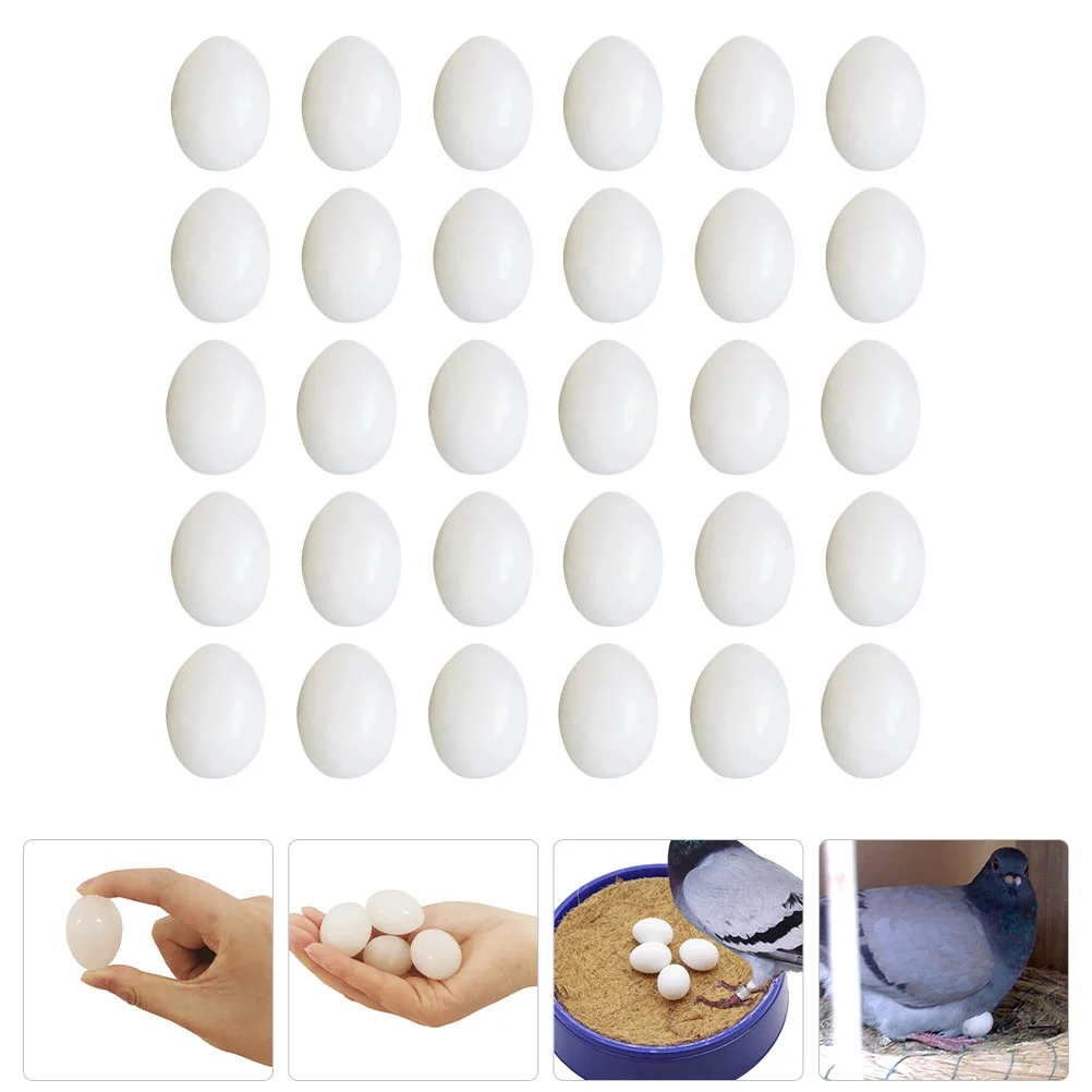 

30 Pcs False Pigeon Eggs Dummy Dove Eggs Toys Children White Pigeon Eggs Faux Pigeon Eggs Artificial Pigeon Eggs Toy's For Kids