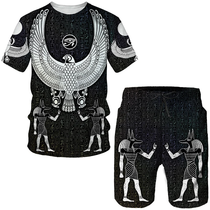 

Футболка/шорты мужские/женские с 3D-принтом древнего египетского хора, уличная одежда с принтом Бога глаза Египта, Фараона, Анубиса, одежда для мужчин и женщин