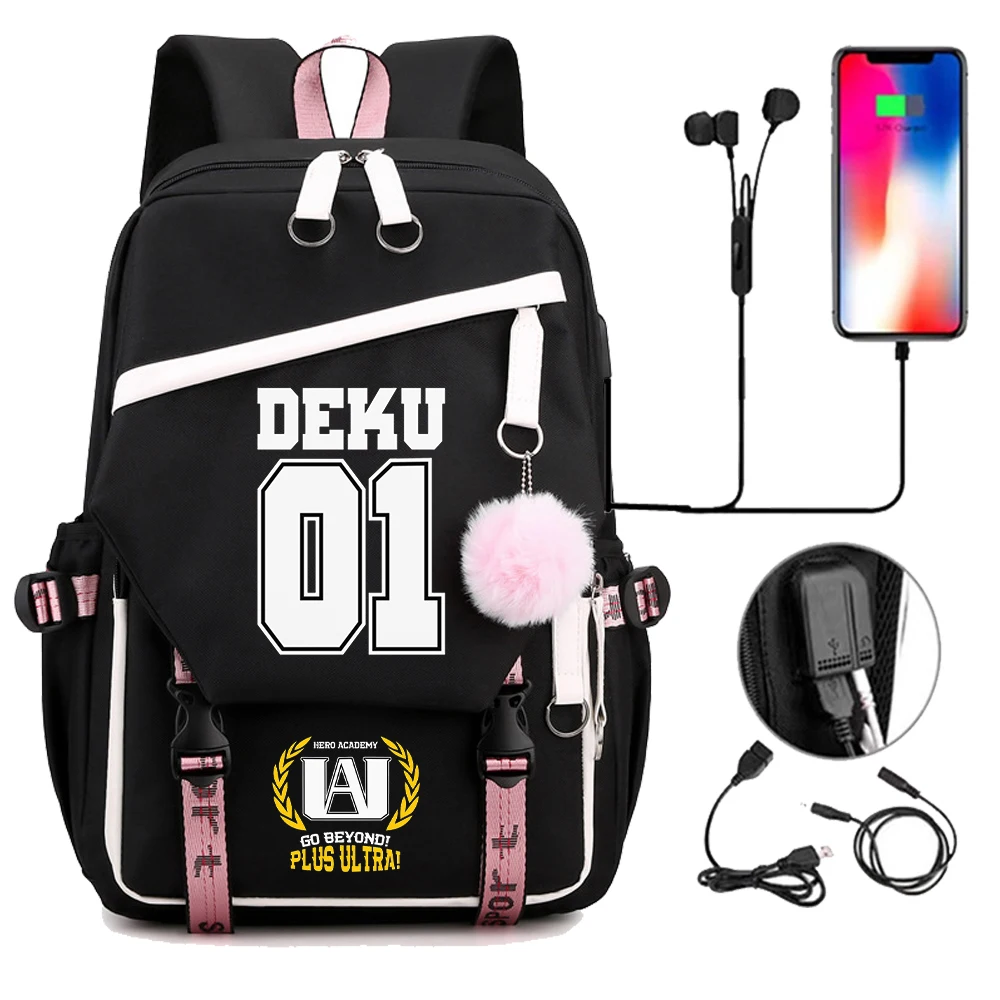 

Deku Print School Backpack Bags Teenage Girls Travel Rucksack Student Schoolbag Schoolbag My Hero Academy Anime Bagpack Mochila