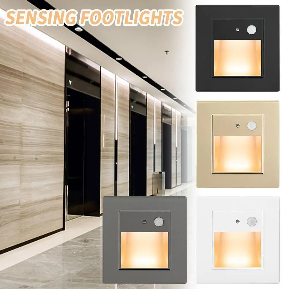 

Встроенный светодиодный настенный маленький Ночной светильник, освесветильник для лестницы, коридора, сада, декоративные датчики, садовые ...