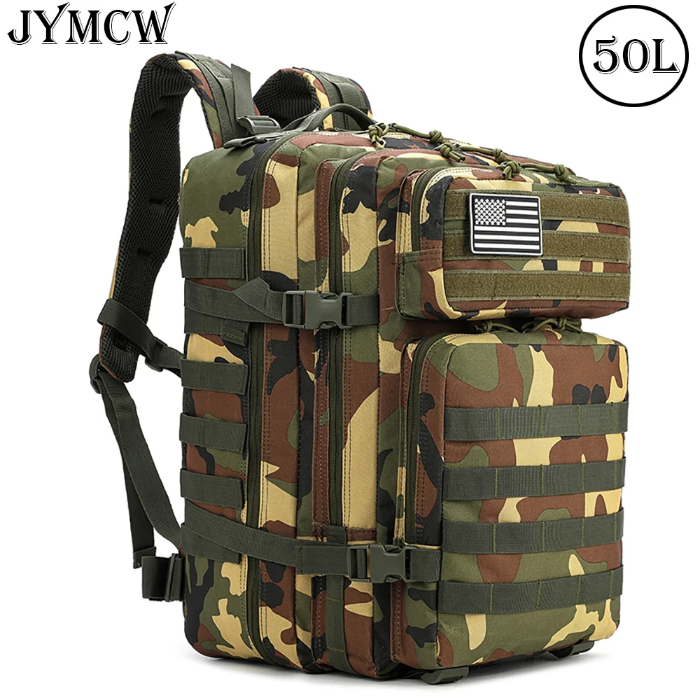 

Рюкзак JYMCW для походов, 50 л, рюкзак для занятий спортом на открытом воздухе, походов, кемпинга, охоты, тактический рюкзак, военный рюкзак, военный рюкзак
