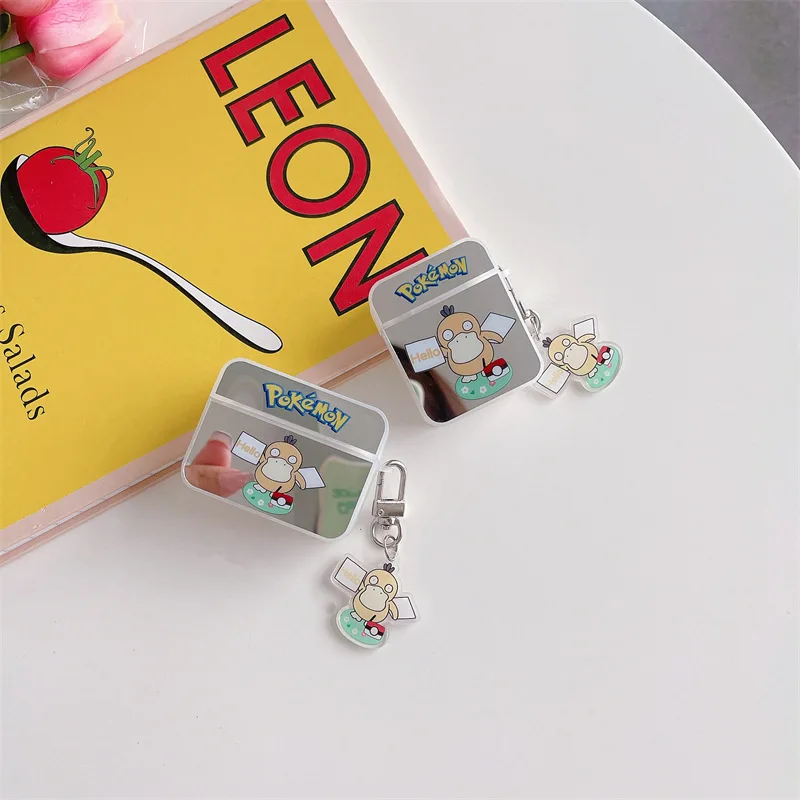 

Anime Poke Duck Mirror Surface Case for Apple AirPods 1 2 3 Pro Cases Cover IPhone Bluetooth Earbuds Earphone Air Pod Pods Case