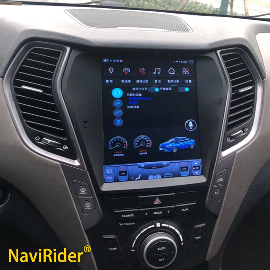 

Car Radio Player 2 Din Android 13 GPS Navigation Video Multimedia For Hyundai Santa Fe IX45 Android Screen 2013-2017 Tesla Style