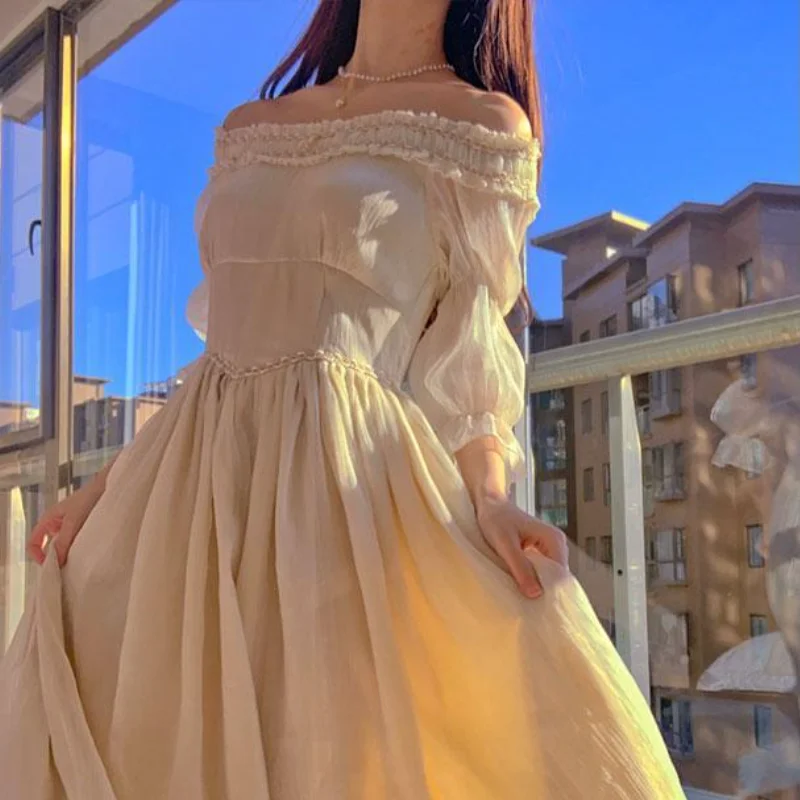 

Elegant Princess Dress Women Summer Fairy Y2k Party Birthday Dress for Women 2021 Vintage Wedding Evening Victorian Dress Korean