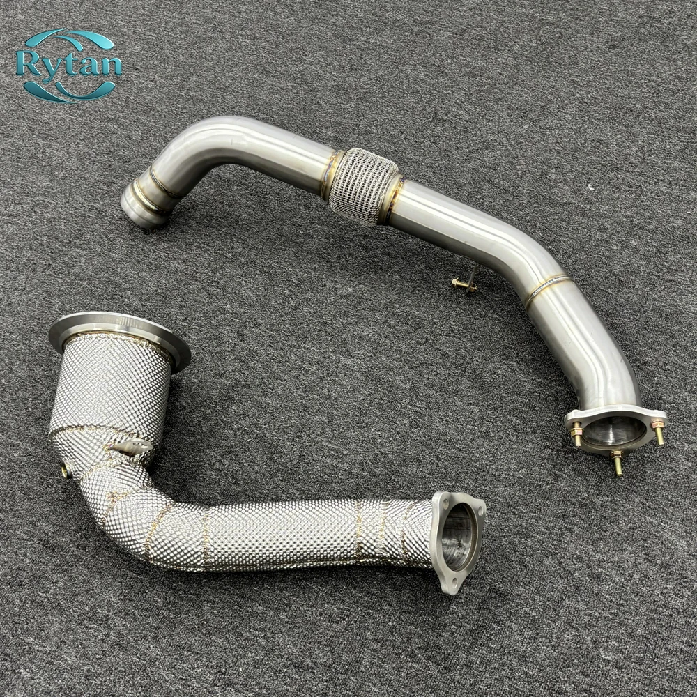 Фото Выхлопная система Rytan из нержавеющей стали 304 с прямыми трубами Valvetronic, даунпайпом и передней трубой для 971 3.0T №3