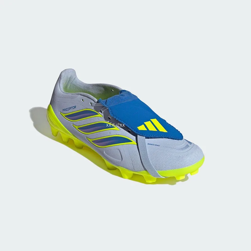 Фото Популярные футбольные бутсы Adidas JS0345 унисекс для твердого грунта (AG), цвета: синий, светло-синий, ярко-желтый, флуоресцентный. №5