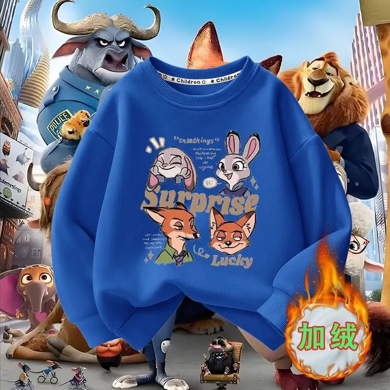 Весенняя детская одежда для мальчиков и девочек, толстовка с принтом Disney Zootopia 2, Джуди Хоппс, Ник Вайлд, топ, детский пуловер с героями мультфильмов (art.: 3920d4e98aaa7) - 3920d4e98aaa7