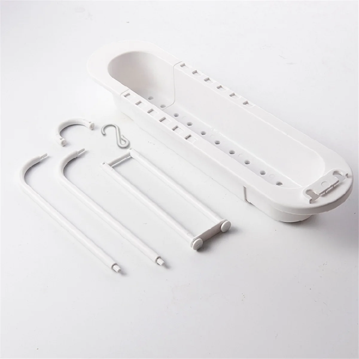 Телескопическая стойка стеллаж для слива хранения раковины полотенец из мыльной