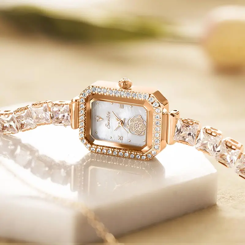 2023 Fashion Ladies Wrist Watches Dress Bracelet LIGE Brand Luxury Women Watch Crystal Diamond Quartz Watches Women Montre Femme