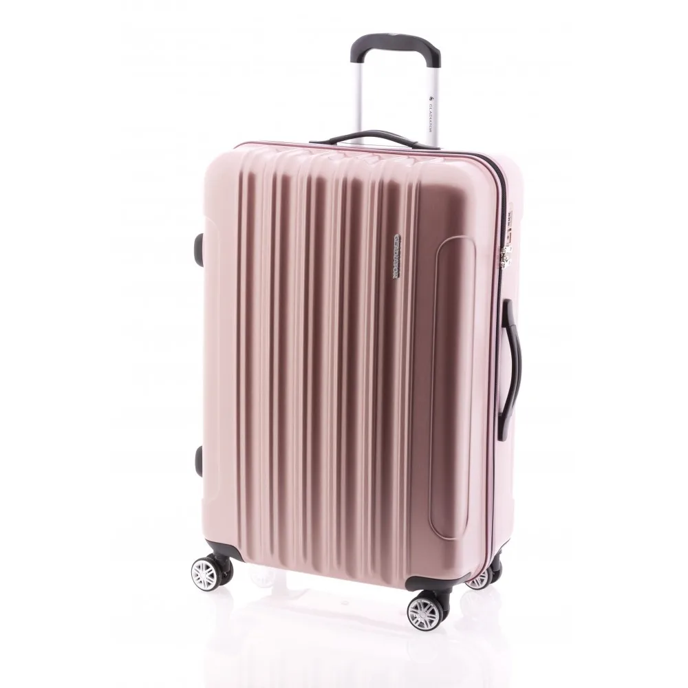 Большой чемодан Гладиатор неоновый матовый розовый | Багаж