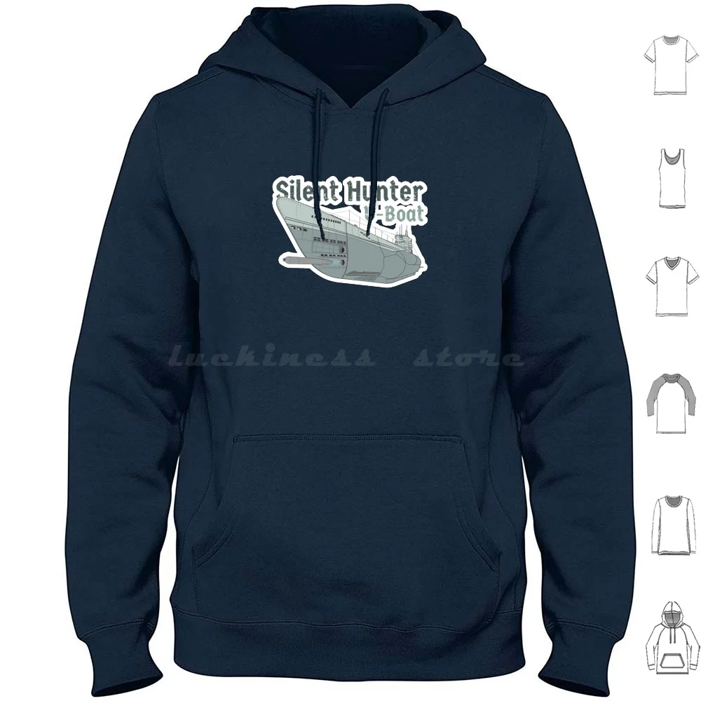 Silent Hunter Hoodie Cotton Long Sleeve Pzd Pzd501 Ship Ocean Deep Kriegsmarine U155 Das Boot U Boat Navy