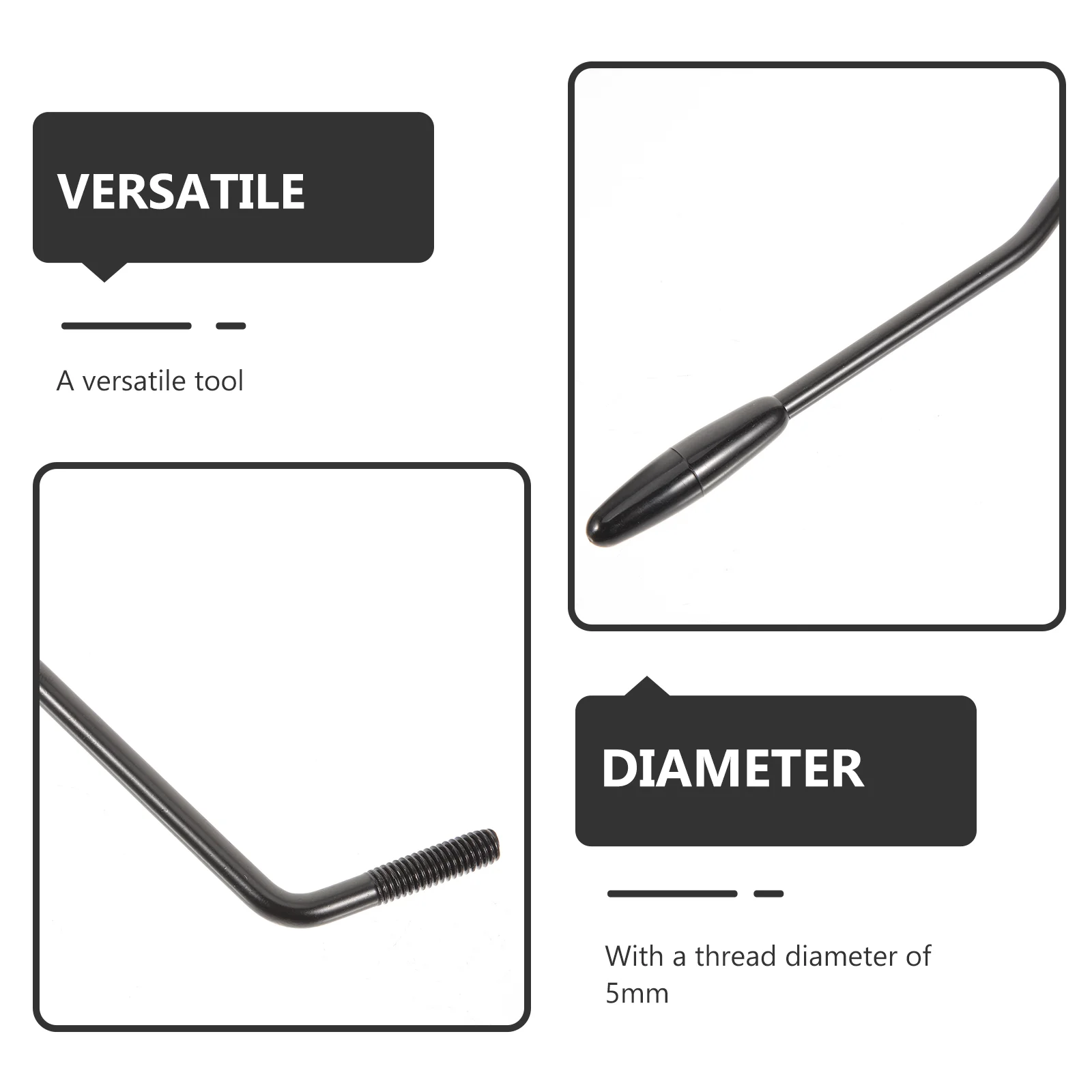 

Guitar Tremolo Black Thread Metal Arm Single Shake Whammy Bar Electric System Bridge